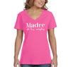 XtraFly Apparel Women&#39;s Madre All Day Everyday Mother&#39;s Day Motherhood Proud Momma Mommy Grandma Grandmother Nana Mama Granny V-neck T-shirt