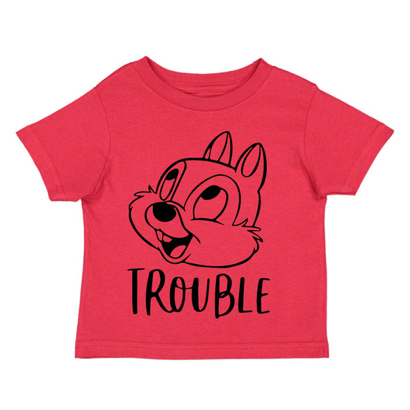 XtraFly Apparel Youth Toddler Trouble Chipmunk Matching Family Vacation Magical Boy Kingdom Girl Magic Soft Castle Children Crewneck T-Shirt