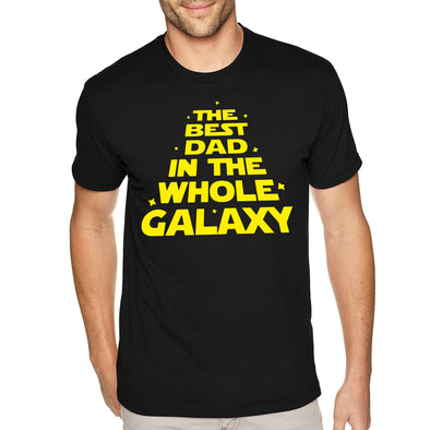 XtraFly Apparel Men&#39;s Tee Best Dad In Whole Galaxy Father&#39;s Day Proud Papa Daddy Poppa Fatherhood Grandpa Grandad Dada Crewneck T-shirt