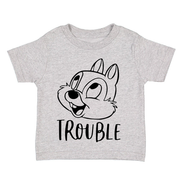 XtraFly Apparel Youth Toddler Trouble Chipmunk Matching Family Vacation Magical Boy Kingdom Girl Magic Soft Castle Children Crewneck T-Shirt