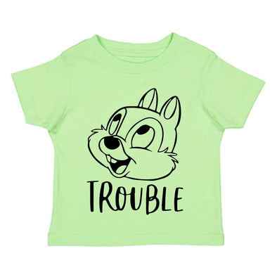 XtraFly Apparel Youth Toddler Trouble Chipmunk Matching Family Vacation Magical Boy Kingdom Girl Magic Soft Castle Children Crewneck T-Shirt