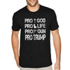 XtraFly Apparel Men's Tee Pros Trump 2024 God Life Gun Religious 2nd Amendment American Flag Pride Patriot Republican MAGA Crewneck T-shirt