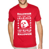 XtraFly Apparel Men's Tee Halloween Christmas Ugly Xmas Sweater Scary Horror Movie Pumpkin Slasher Boo Costume Holiday Tree Crewneck T-shirt