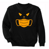 XtraFly Apparel Men Women's Jack O Lantern Mask Pumpkin Spice Social Distance Distancing Halloween Costume Trick Treat Ghost Boo Sweatshirt